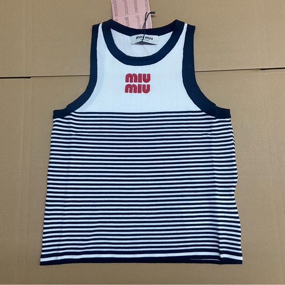 Meet the Posher Tops - Miu Miu Women's Striped Vest